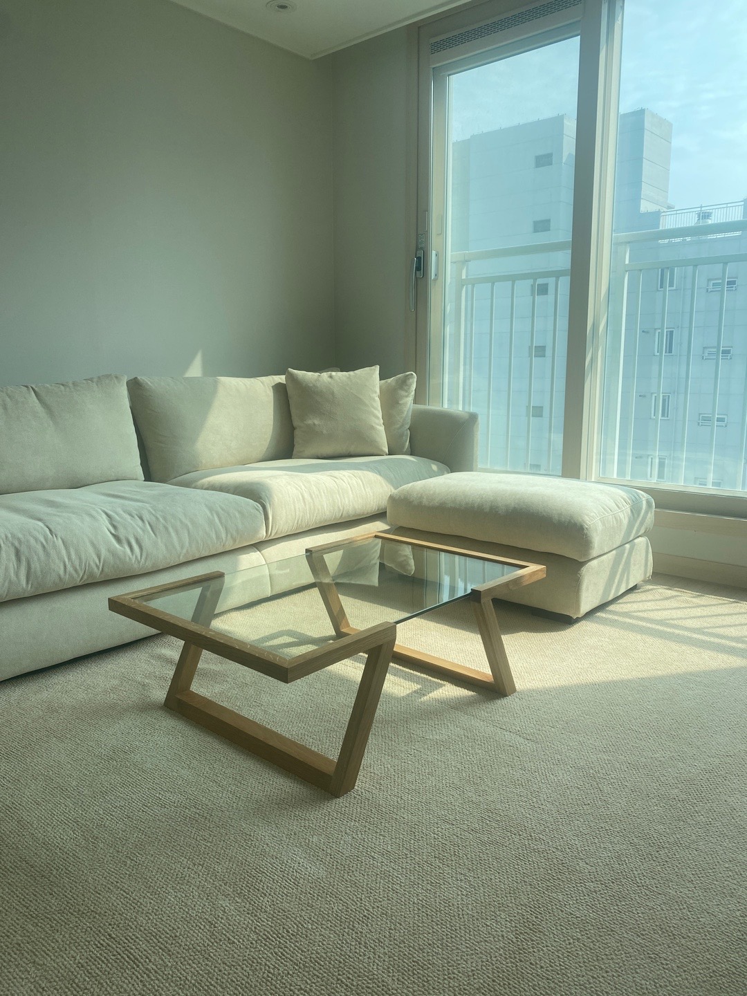 Flat Coffee Table - 화이트오크