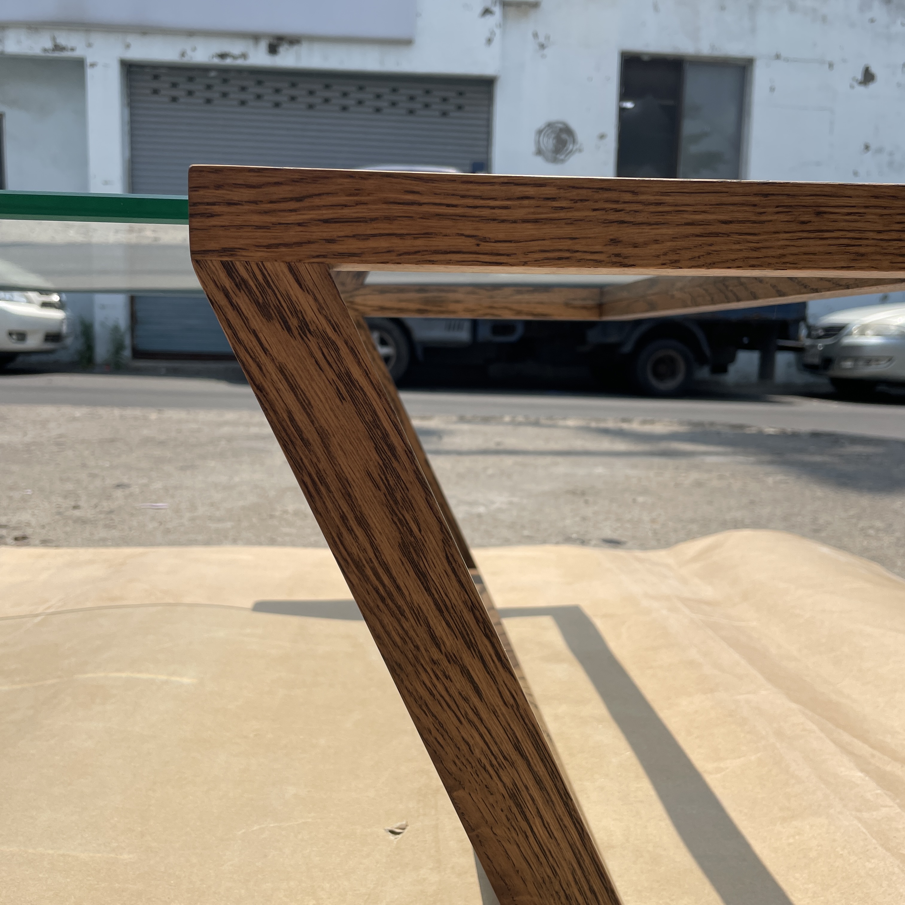 Flat Coffee Table - 다크오크